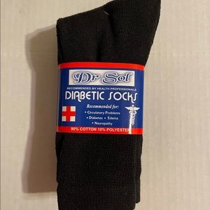 Dr Sol Women’s Black Diabetic Socks 3 PR NWT (9-11)